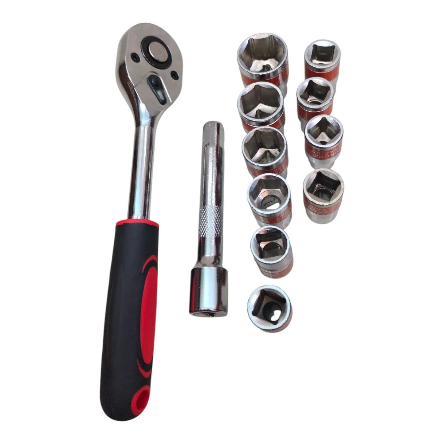 1/2" Drive Ratchet Socket Set – 13 Pcs Metric (8mm to 24mm) - Tyre Remolding