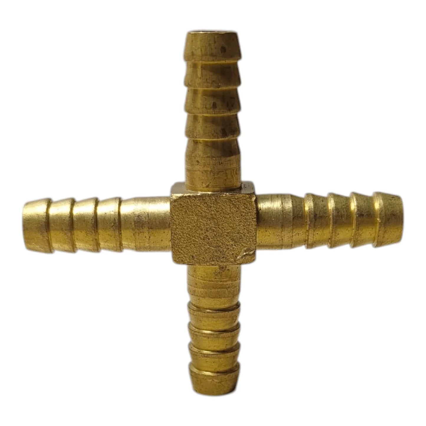 4-Way Brass Air Pipe Connector 8 mm - Tyre Remolding
