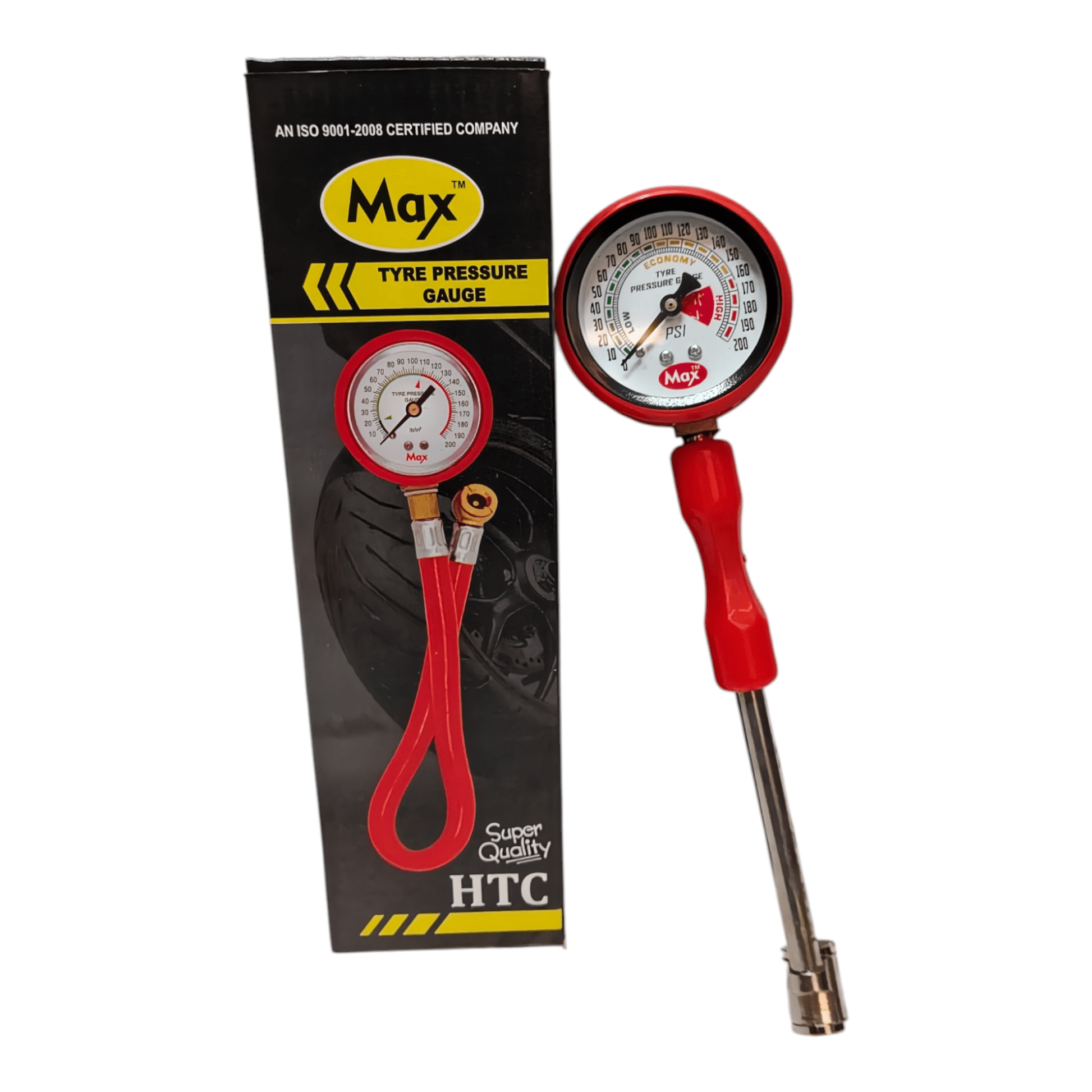 MAX Tyre Pressure Gauge – 2.5” (Heavy Duty) - Tyre Remolding