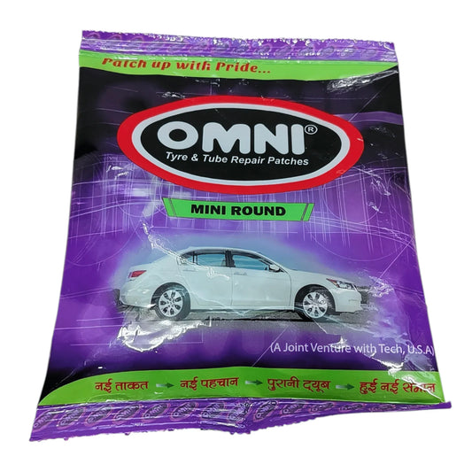 OMNI Mini Round Tyre & Tube Repair Patches – 50 Pieces - Tyre Remolding