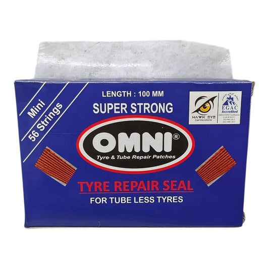 OMNI Tyre Repair Seal Mini (Pack of 56 Strings, 100mm – Super Strong) - Tyre Remolding
