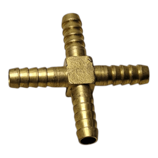 4 - Way Brass Air Pipe Connector 8 mm - Tyre Remolding
