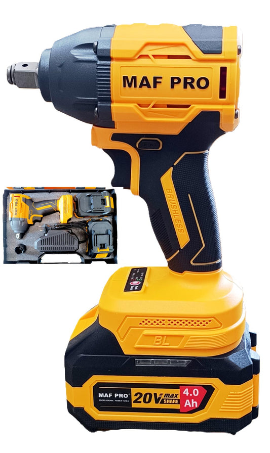 MAF PRO 1/2" Cordless Impact Wrench – 20V, 350Nm,2 Batteries + Charger