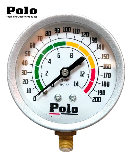 POLO Pressure Gauge Meter  2” 200lbs