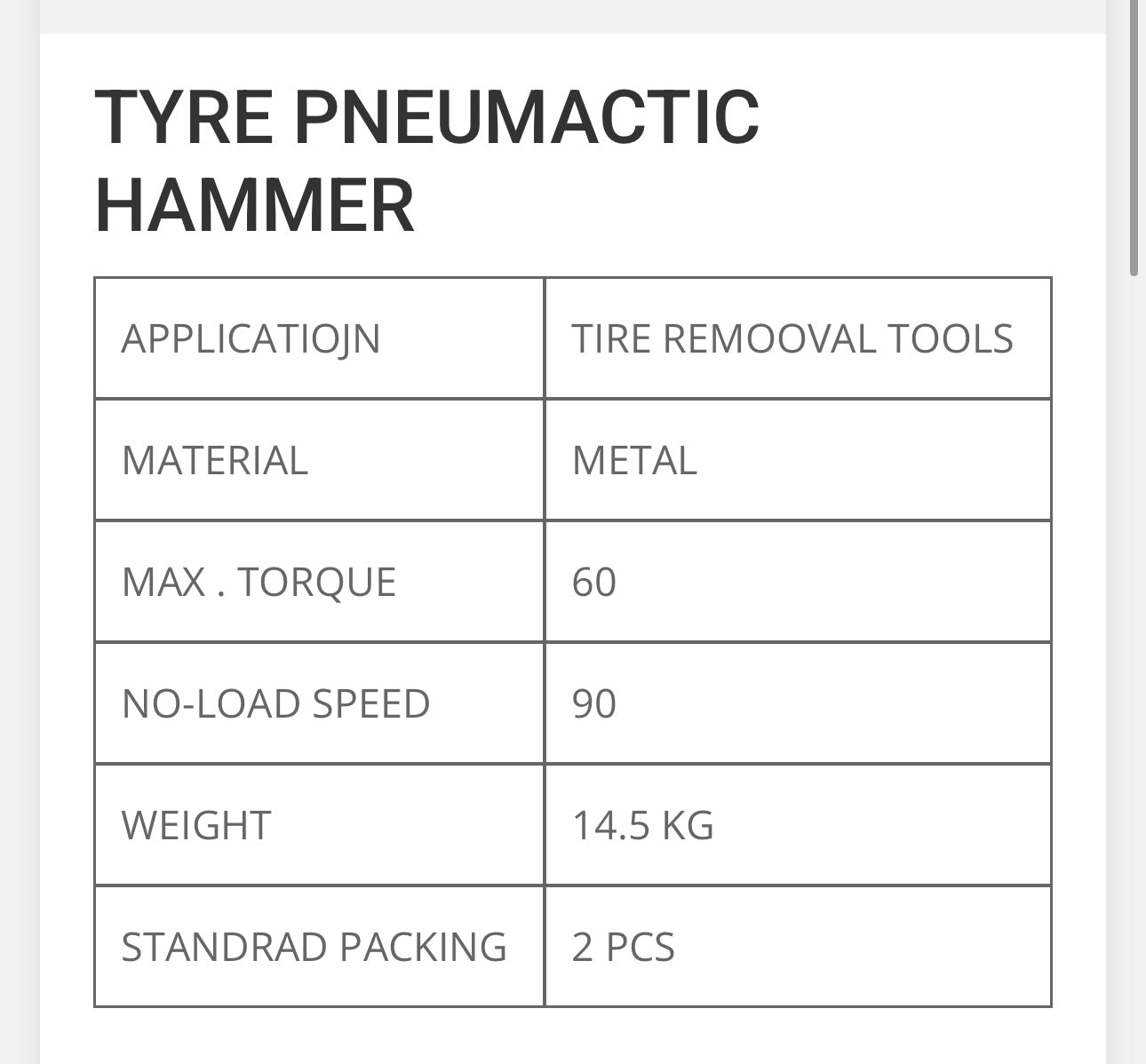 Pnuematic Hammer