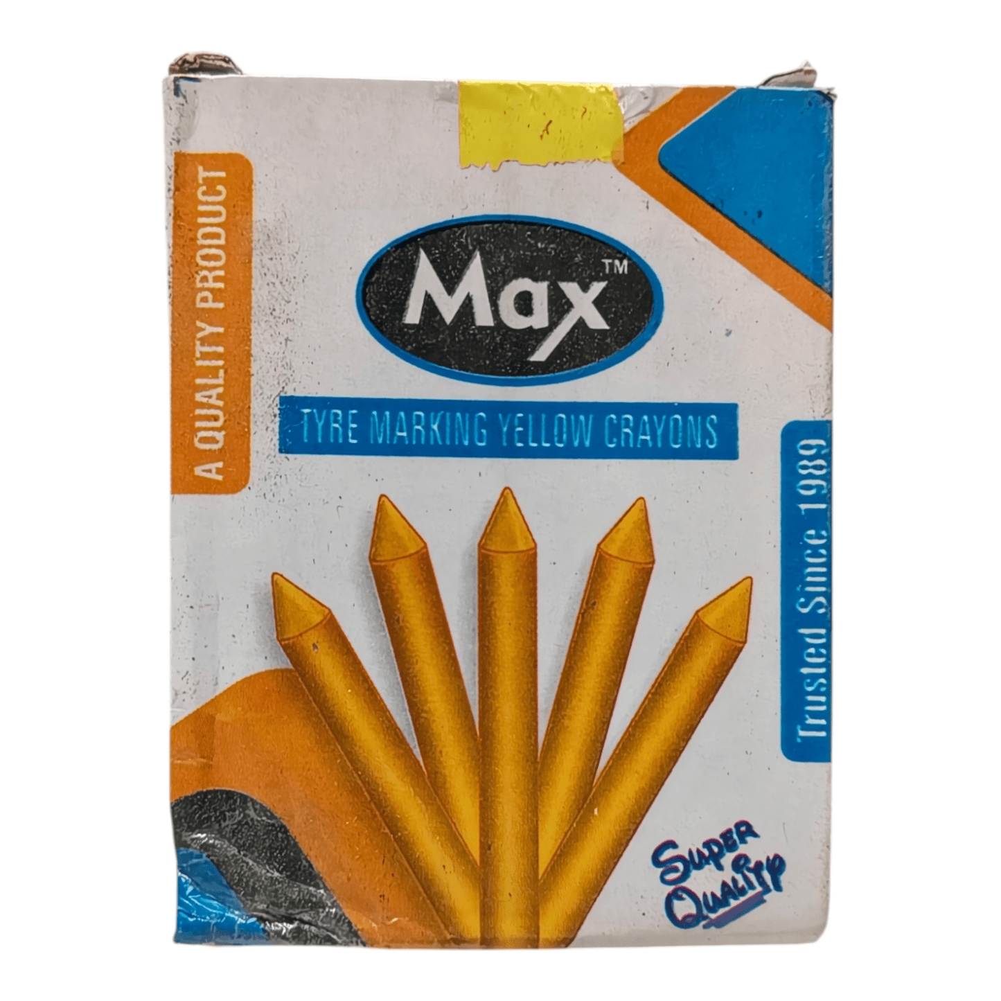 MAX Tyre Marking Yellow Crayons – Pack of 10 - Tyre Remolding