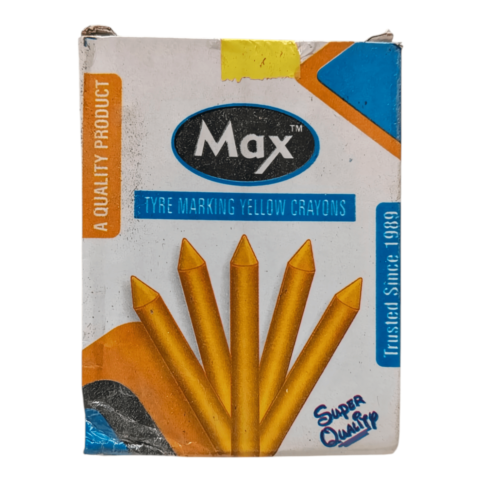 MAX Tyre Marking Yellow Crayons – Pack of 10 - Tyre Remolding