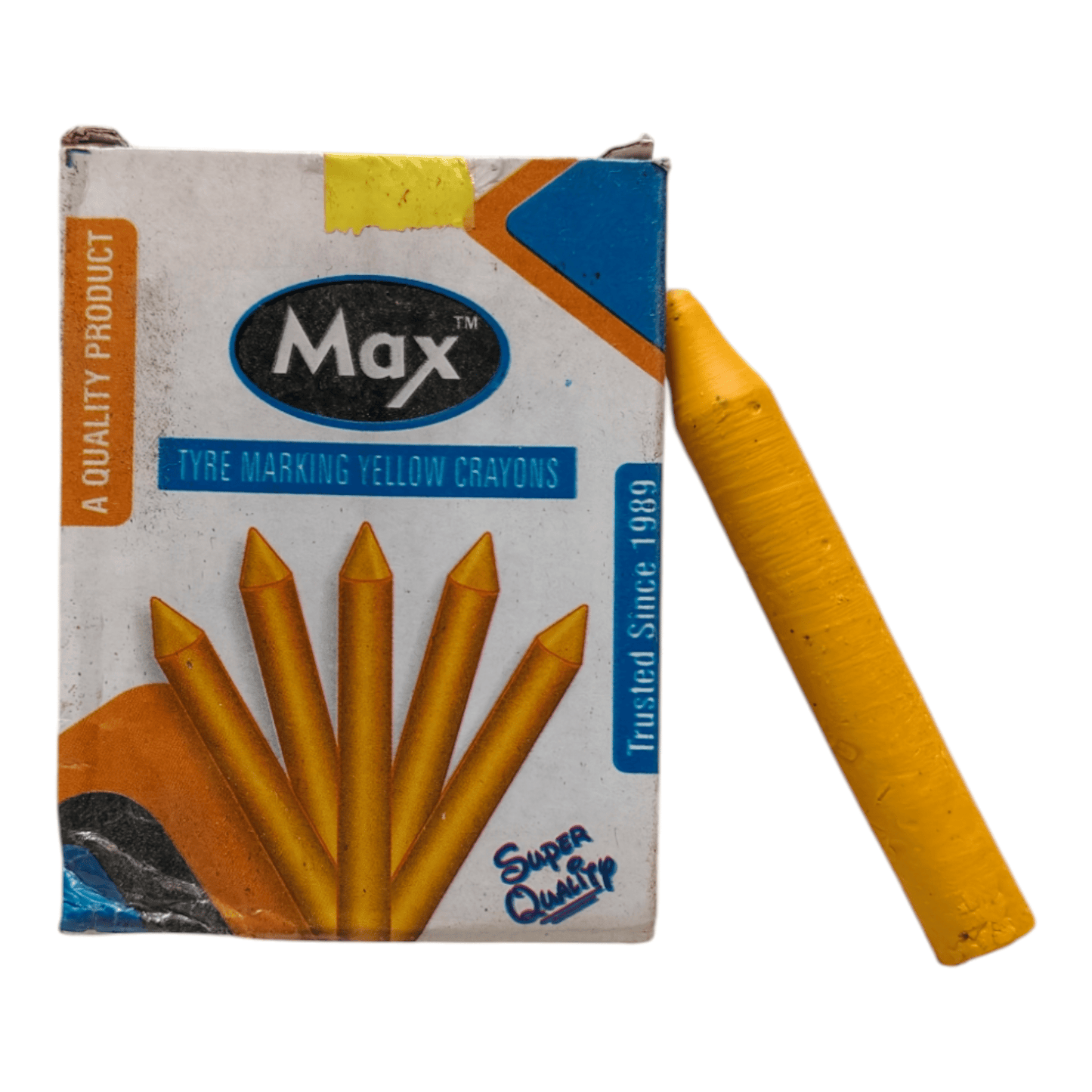 MAX Tyre Marking Yellow Crayons – Pack of 10 - Tyre Remolding