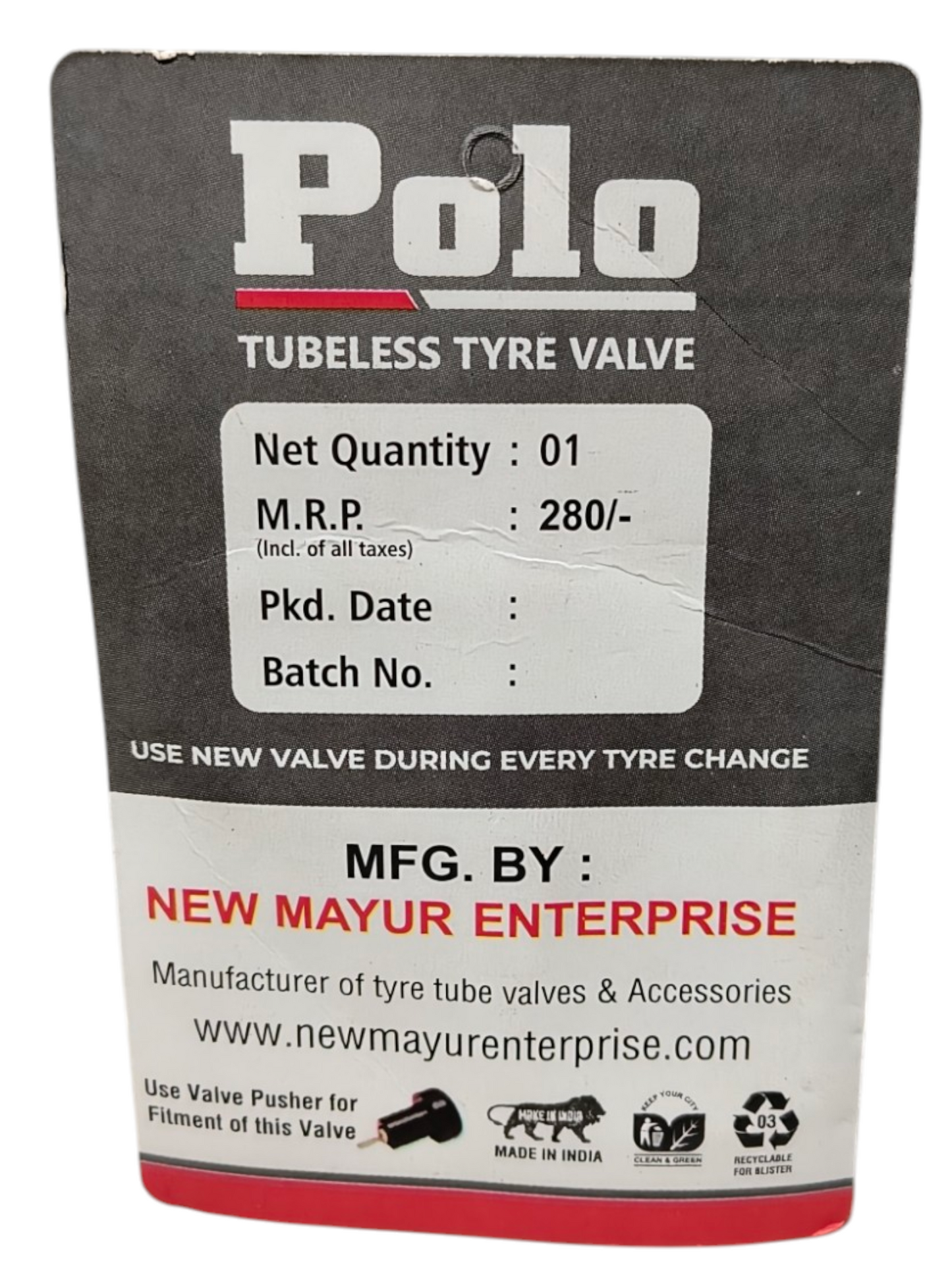 POLO Tubeless  Tyre Valve PVR50