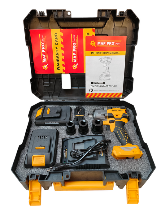 Maf Pro India Cordless Impact wrench (780N.m torque) CIWLI78002 20V Li-ion Batteries |